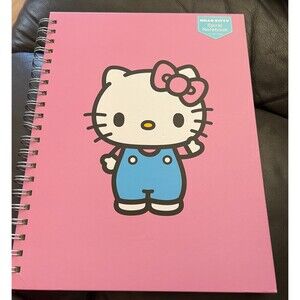 Sanrio Hello Kitty Notebook Hardcover Lined Spiral 2023 Large Pink 160 Lined